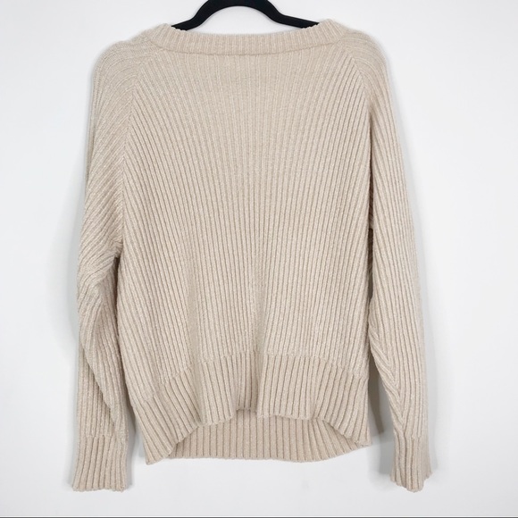 Umgee Chenille Lace Up Drawstring Sweater Cream S - Picture 3 of 10